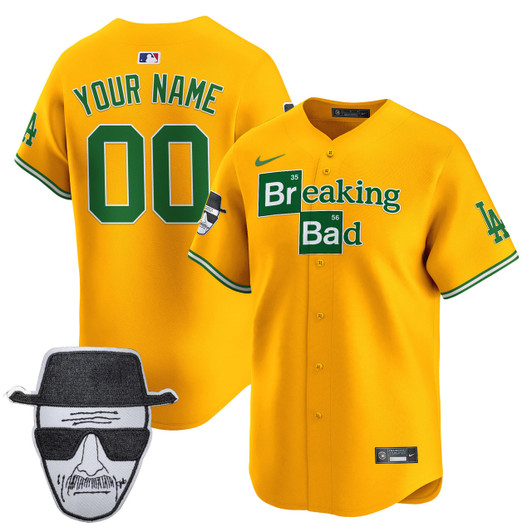 Los Angeles Dodgers Breaking Bad Walter Patch Vapor Premier Limited Custom Jersey - White