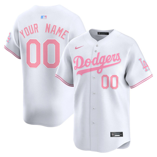 Los Angeles Dodgers Custom Bubblegum Limited Jersey - White