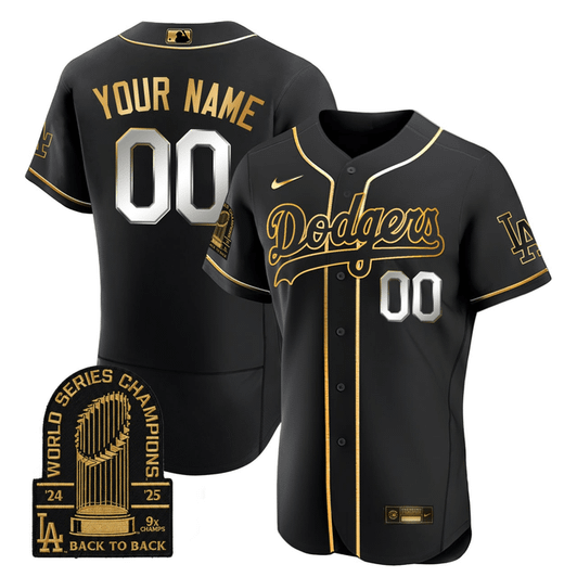 Los Angeles Dodgers Limited Custom Jersey - Black