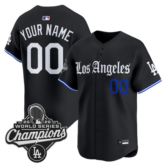 Los Angeles Dodgers Gothic Edition Vapor Premier Limited Custom Jersey