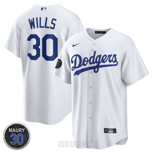 Los Angeles Dodgers Maury Wills Patch Limited Jersey