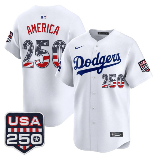 Los Angeles Dodgers Men Usa Fourth Of July Vapor Premier Limited Jersey