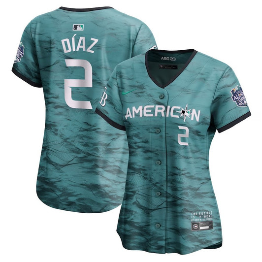 Yandy Daz #2 American League Nike Women 2023 Star Game Limited Player Jersey - Teal
