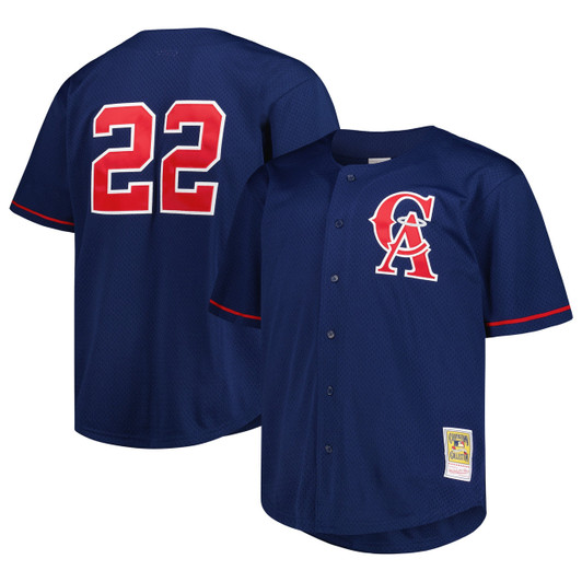 Bo Jackson California Angels Mitchell Ness Tall Big Cooperstown Batting Practice Limited Jersey - Navy