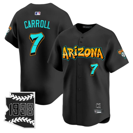 Corbin Carroll #7 Arizona Diamondbacks Graffiti Desert Ink Edition Limited Jersey - Black
