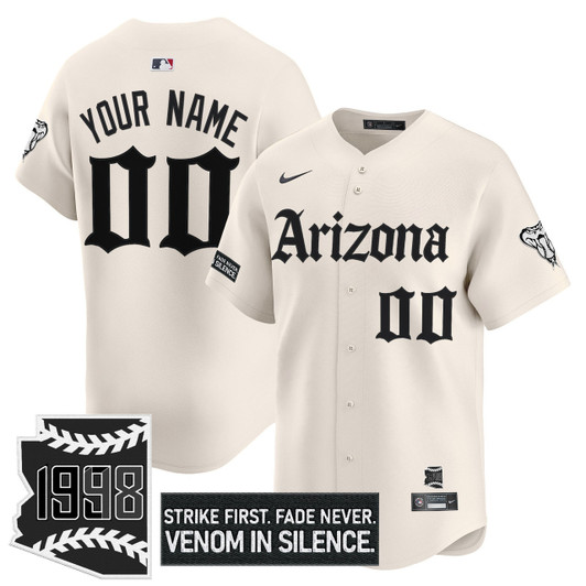 Gothic Desert Arizona Diamondbacks ' Fang Edition' Vapor Premier Limited Custom Jersey