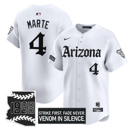 Ketel Marte #4 Arizona Diamondbacks Gothic Desert Fang Edition Limited Jersey - White