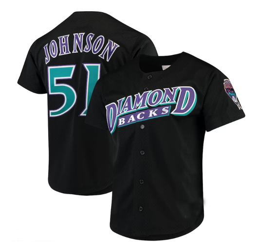 Randy Johnson #51 Arizona Diamondbacks Mitchell & Ness Fashion Cooperstown Colle Limited Jersey