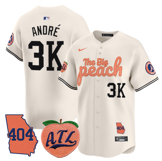 Atlanta Braves Andr #3K Big Peach Premier Limited Jersey