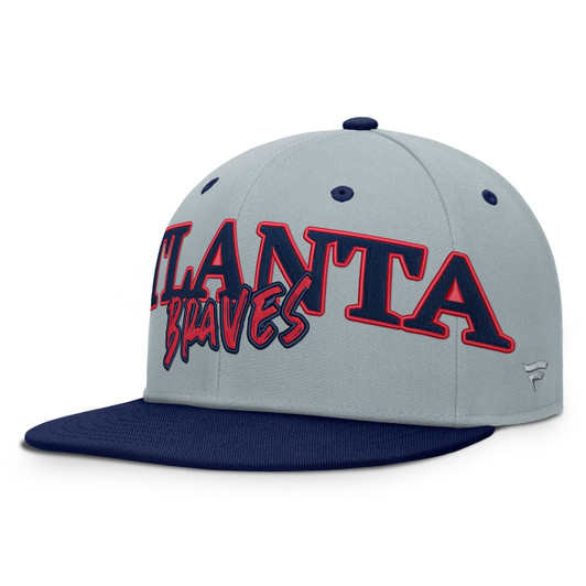 Atlanta Braves Fanatics Men'S Twill Fitted Hat Limited Jersey - Gray