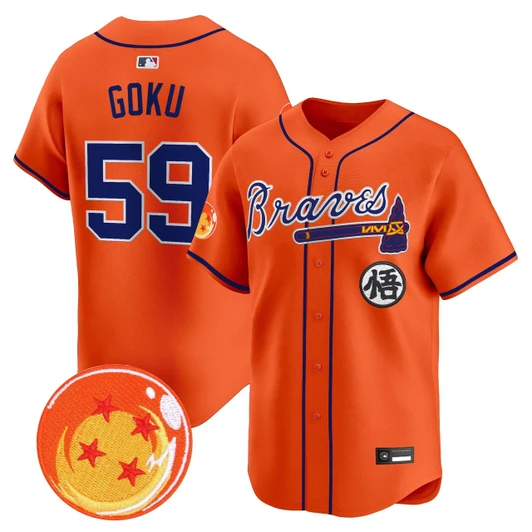 Atlanta Braves Men X Dragon Ball Vapor Premier Limited Jersey