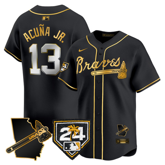 Atlanta Braves Men'S 2024 Spring Training Georgia Patch Vapor Premier Limited Jersey