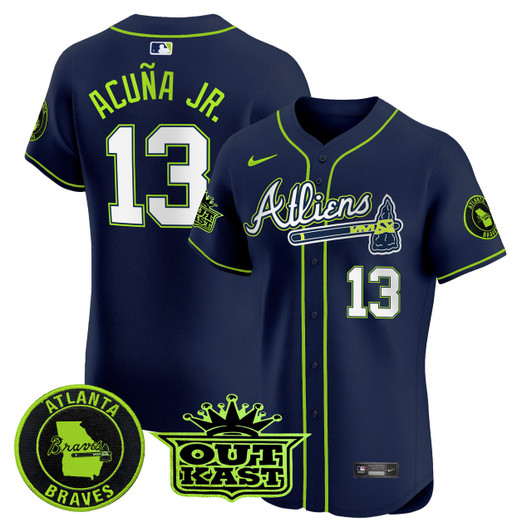 Atlanta Braves Men'S Atliens Vapor Premier Elite Jersey