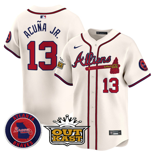 Atlanta Braves Men'S Atliens Vapor Premier V4 Limited Jersey