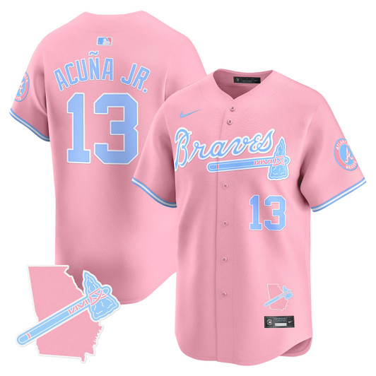Atlanta Braves Unisex Vapor Premier Limited Jersey - Bubblegum Pink