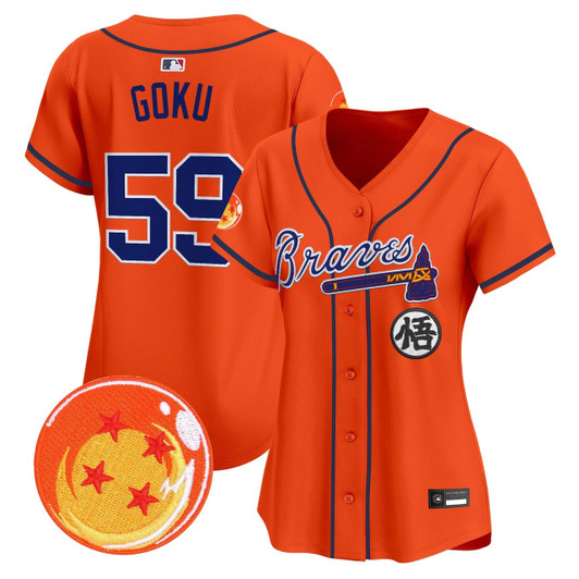 Atlanta Braves Women X Dragon Ball Vapor Premier Limited Jersey