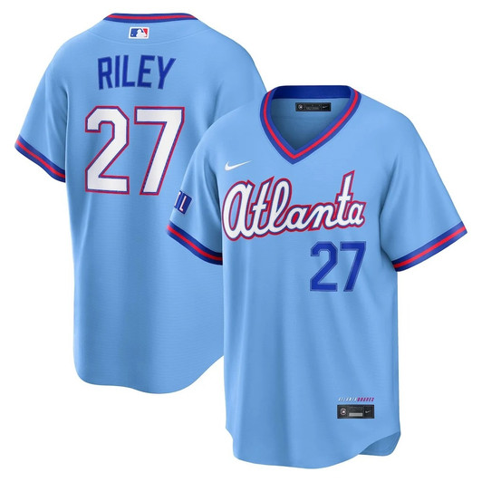 Austin Riley #27 Atlanta Braves 2026 City Connect Stadium Limited Jersey - Powder Blue