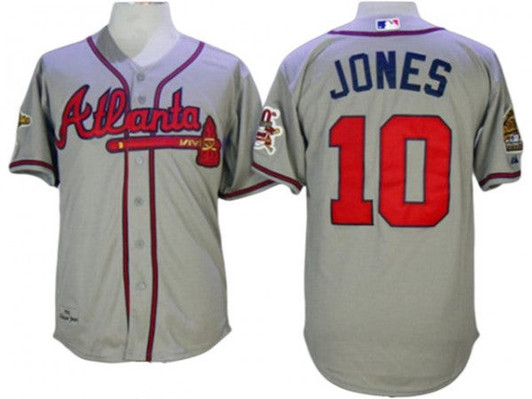 Chipper Jones #10 Atlanta Braves 1995 Limited Throwback Jersey - White