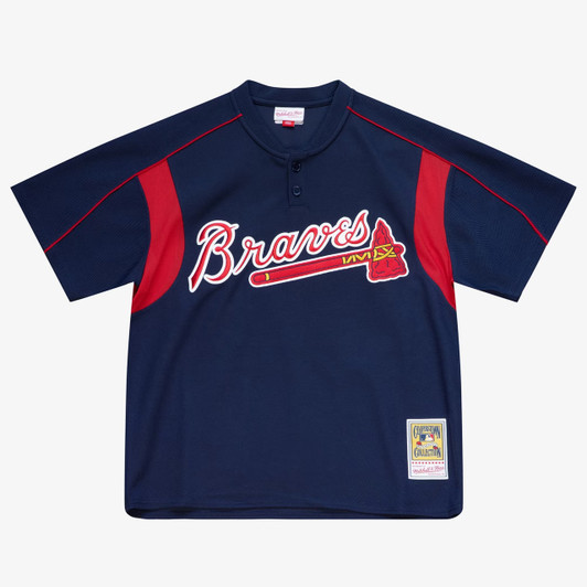 Chipper Jones #10 Atlanta Braves 2003 Authentic Batting Practice Player Jersey - Navy