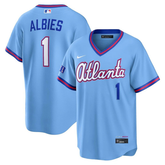 Ozzie Albies #1 Atlanta Braves 2026 City Connect Stadium Limited Jersey - Powder Blue