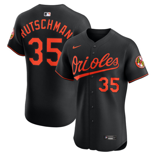 Adley Rutschman #35 Baltimore Orioles Nike Men'S Alternate Elite Jersey - Black