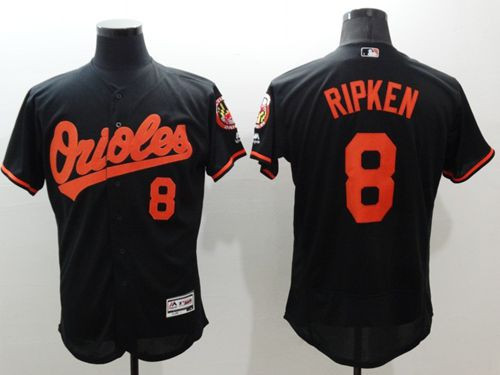 Cal Ripken #8 Baltimore Orioles Mens Flexbase Authentic Jersey - Black