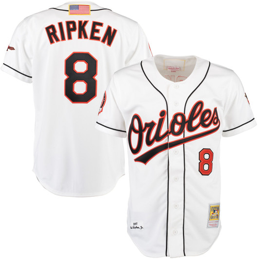 Cal Ripken #8 Baltimore Orioles Mitchell & Ness Men'S Home Authentic Jersey - White