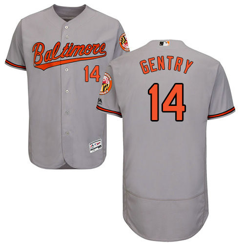 Craig Gentry #14 Baltimore Orioles Flexbase Authentic Baseball Jersey - Grey