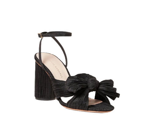 Camellia Knot Heel, Black