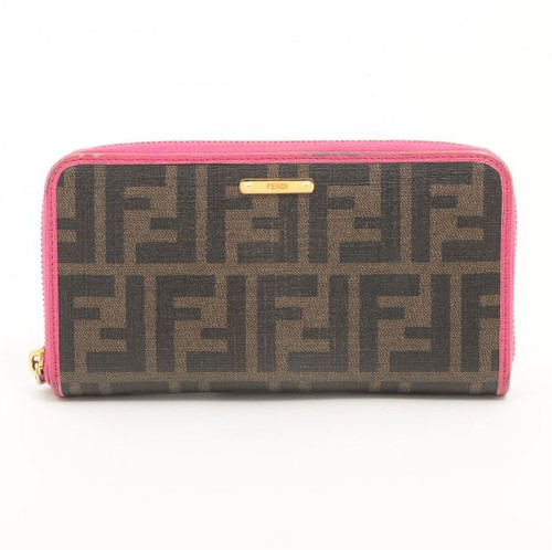 Fendi Zucca PVC Zip Around Wallet