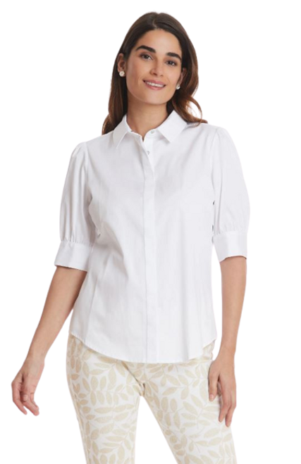 Alice Puff Sleeve Shirt, White
