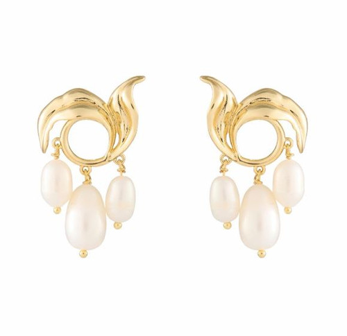 Allegra Studs, White Gold