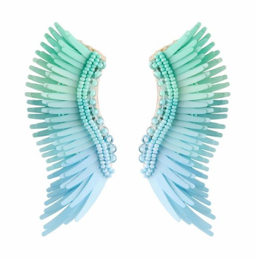 Midi Madeline Earrings, Mint/Light Blue