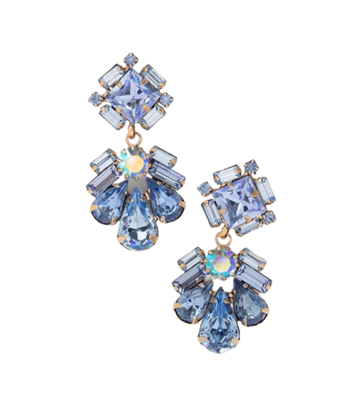 Eugenie Earrings, Light Sapphire