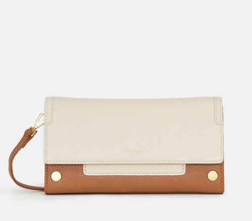 AJ Crossbody Clutch, Cafe au Lait