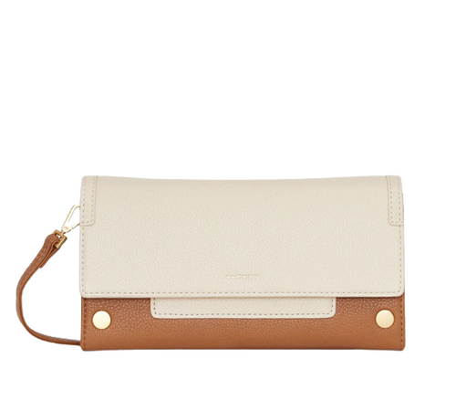 AJ Crossbody Clutch, Cafe au Lait