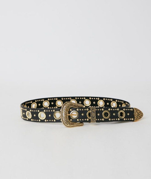 Frank Knox Belt, Black Gold