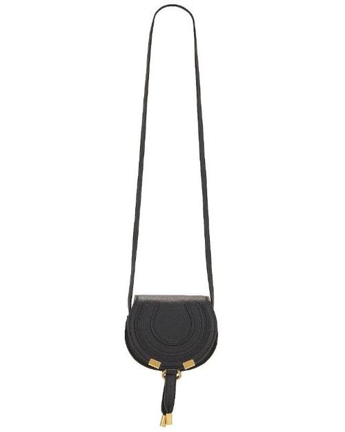 Chloe Nano Marcie Saddle Bag, Black