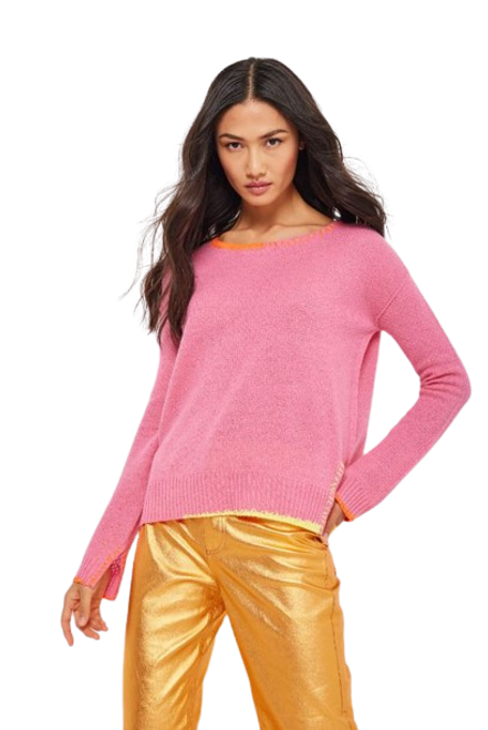 Split Decision Sweater, Pink Punch