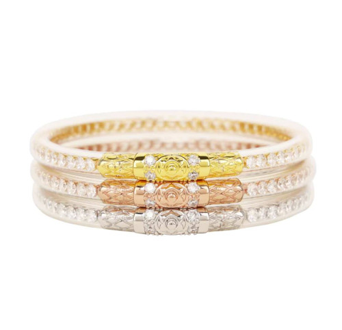 Three Queens Bangles, Clear Crystal
