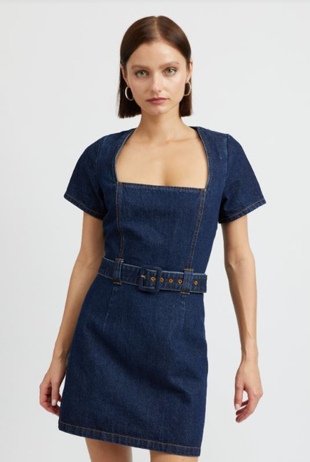 June Dress, Indigo Denim