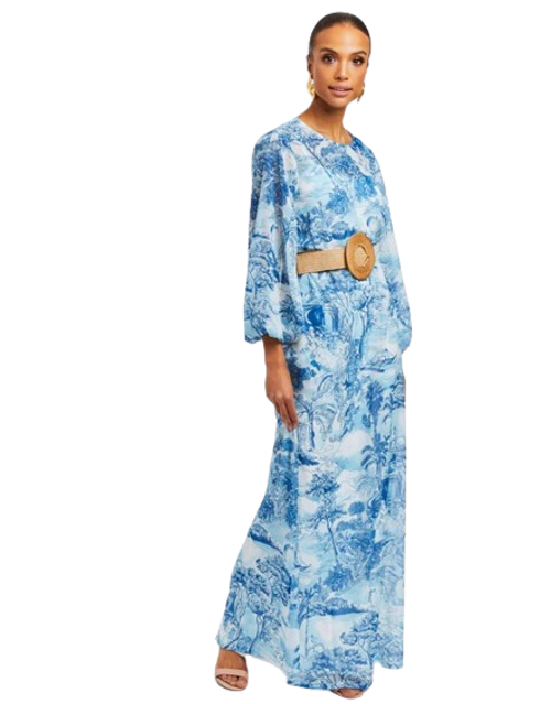 Luzon Gown, Blue Toile