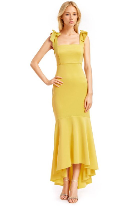 Bow Midi Gown, Yellow