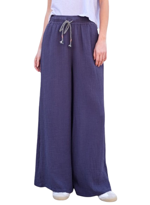 Wide Leg Pant, Deep Sea Navy