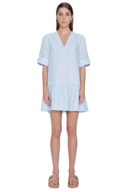 Jori Mini Dress, French Blue Stripe