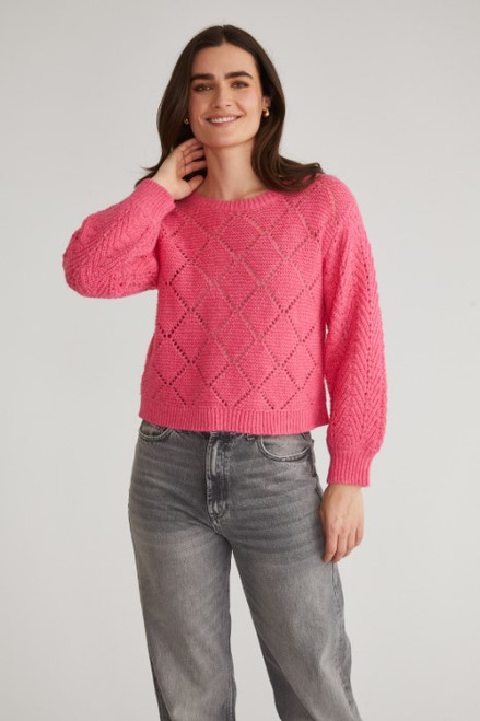 Kelsey Sweater, Carmine Rose