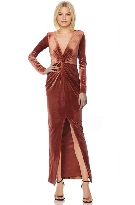 Twist Maxi Dress, Burnt Orange