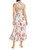 Floral Satin Midi-Dress, Peony Dream