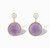 Mini Dropping Circles Earrings, Lepidolite