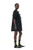 Poplin Tie Mini Dress, Black